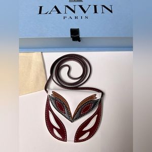 Lanvin Leather Animal Mask Pouch